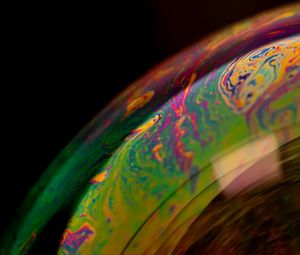 Preview wallpaper soap bubble, bubble, macro, surface, colorful