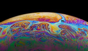 Preview wallpaper soap bubble, bubble, macro, stains, colorful