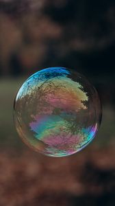 Preview wallpaper soap bubble, bubble, reflection, macro, transparent