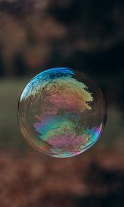 Preview wallpaper soap bubble, bubble, reflection, macro, transparent