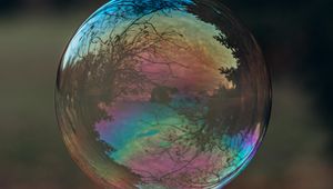 Preview wallpaper soap bubble, bubble, reflection, macro, transparent