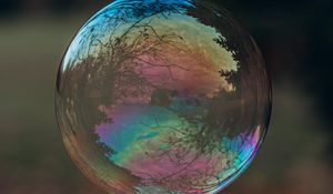 Preview wallpaper soap bubble, bubble, reflection, macro, transparent