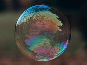 Preview wallpaper soap bubble, bubble, reflection, macro, transparent