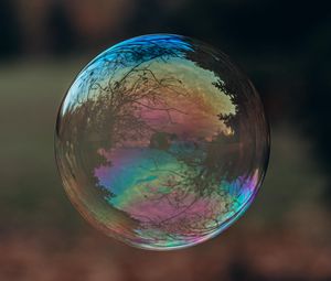 Preview wallpaper soap bubble, bubble, reflection, macro, transparent