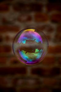 Preview wallpaper soap bubble, bubble, reflection, transparent, iridescent