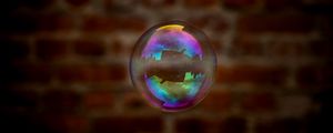 Preview wallpaper soap bubble, bubble, reflection, transparent, iridescent