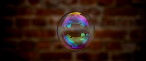 Preview wallpaper soap bubble, bubble, reflection, transparent, iridescent