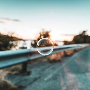 Preview wallpaper soap bubble, bubble, road, macro