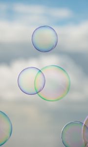 Preview wallpaper soap bubbles, bubbles, clouds, macro