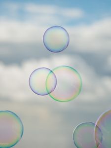 Preview wallpaper soap bubbles, bubbles, clouds, macro