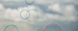 Preview wallpaper soap bubbles, bubbles, clouds, macro