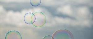 Preview wallpaper soap bubbles, bubbles, clouds, macro