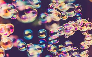 Preview wallpaper soap bubbles, bubbles, glare