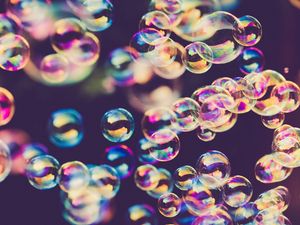 Preview wallpaper soap bubbles, bubbles, glare