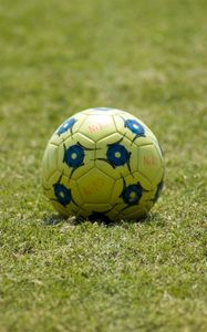 Preview wallpaper soccer ball, ball, football, grass