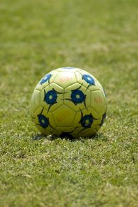 Preview wallpaper soccer ball, ball, football, grass