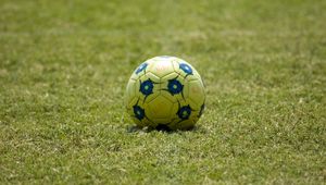 Preview wallpaper soccer ball, ball, football, grass