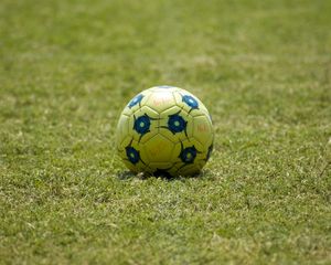 Preview wallpaper soccer ball, ball, football, grass