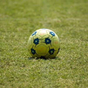 Preview wallpaper soccer ball, ball, football, grass