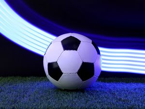 Preview wallpaper soccer ball, ball, grass, sport