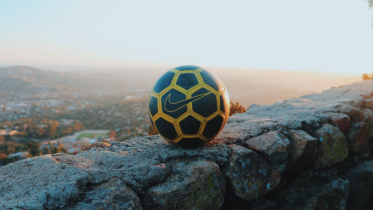 Wallpaper soccer ball, ball, soccer, sport, sports, light