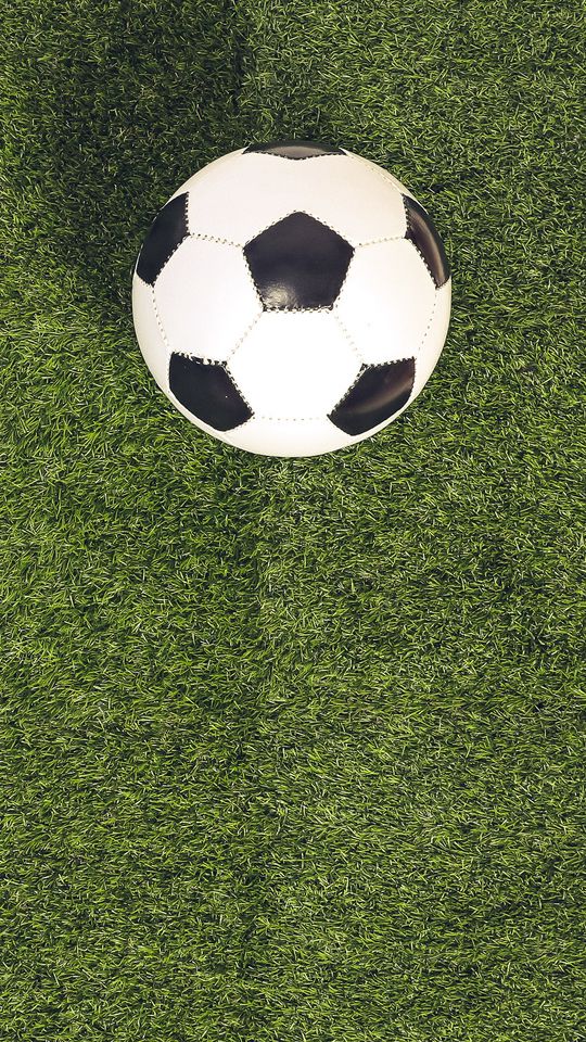 540x960 Wallpaper soccer ball, field, football, sport