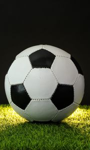 Preview wallpaper soccer ball, field, football, sports, grass