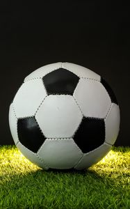 Preview wallpaper soccer ball, field, football, sports, grass