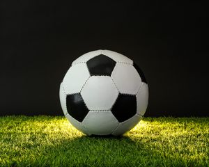 Preview wallpaper soccer ball, field, football, sports, grass