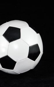 Preview wallpaper soccer ball, football, bw