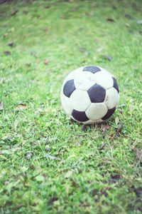 Preview wallpaper soccer ball, football, grass, blur