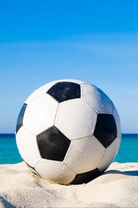 Preview wallpaper soccer ball, football, sand