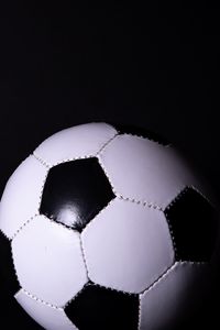 Preview wallpaper soccer ball, football, sports, черно-белый