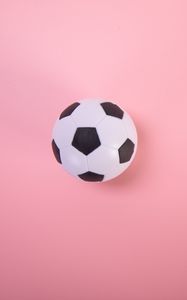 Preview wallpaper soccer ball, football, sports, pink