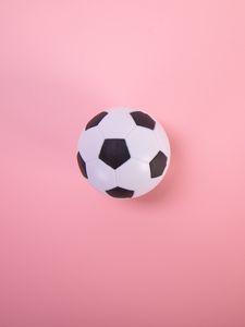Preview wallpaper soccer ball, football, sports, pink