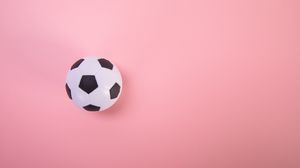 Preview wallpaper soccer ball, football, sports, pink