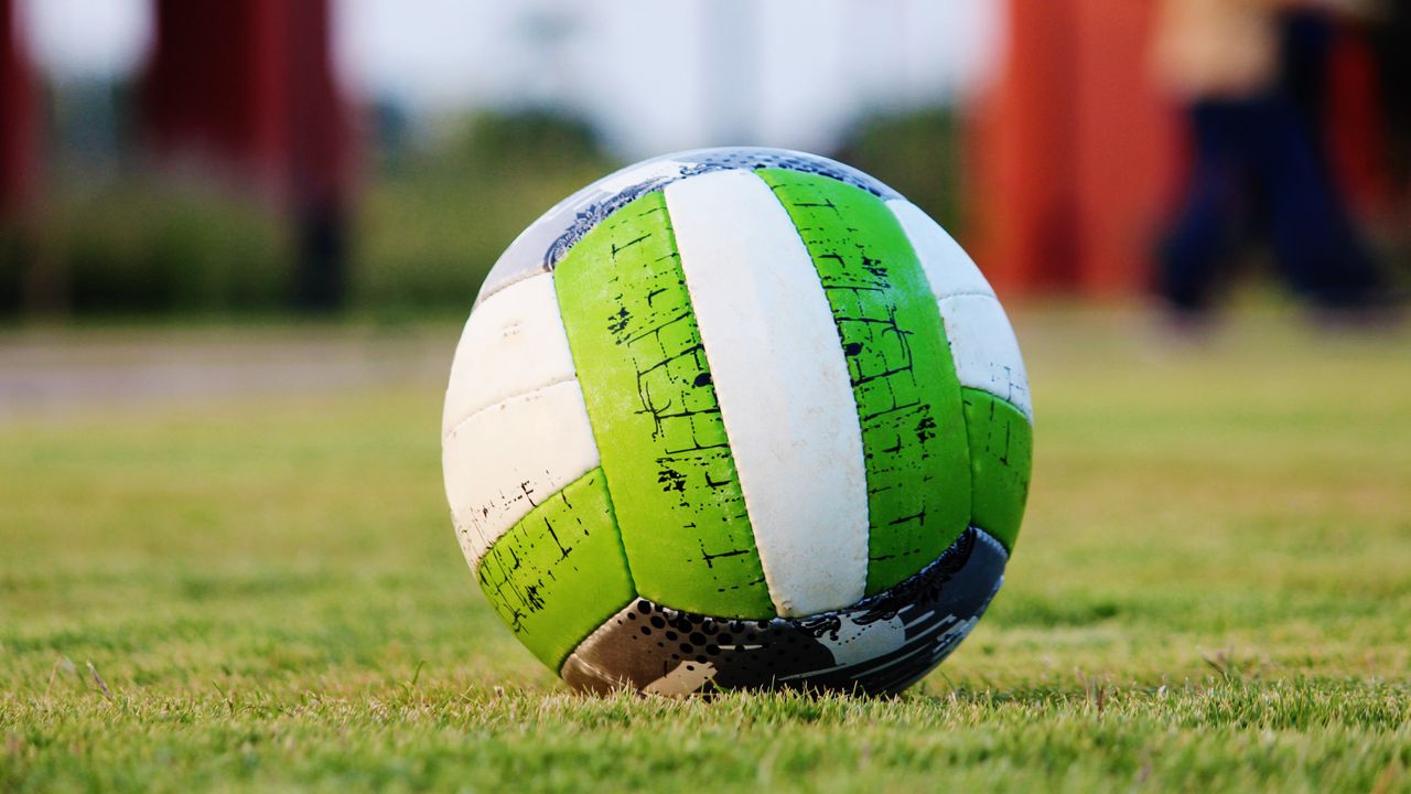 Wallpaper soccer ball, grass, green
