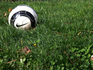 Preview wallpaper soccer ball, nike, grass