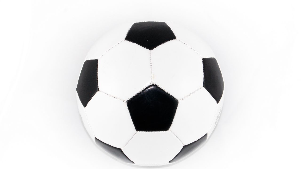 Wallpaper soccer ball, white background, sport