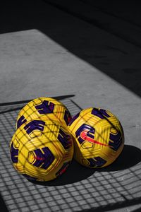 Preview wallpaper soccer balls, balls, football, yellow