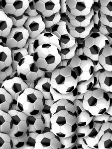 Preview wallpaper soccer balls, football, texture, many