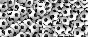 Preview wallpaper soccer balls, football, texture, many