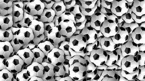 Preview wallpaper soccer balls, football, texture, many