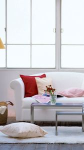 Preview wallpaper sofa, cushions, style, interior, comfort, light