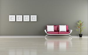 Preview wallpaper sofa, cushions, tub, plant, frame
