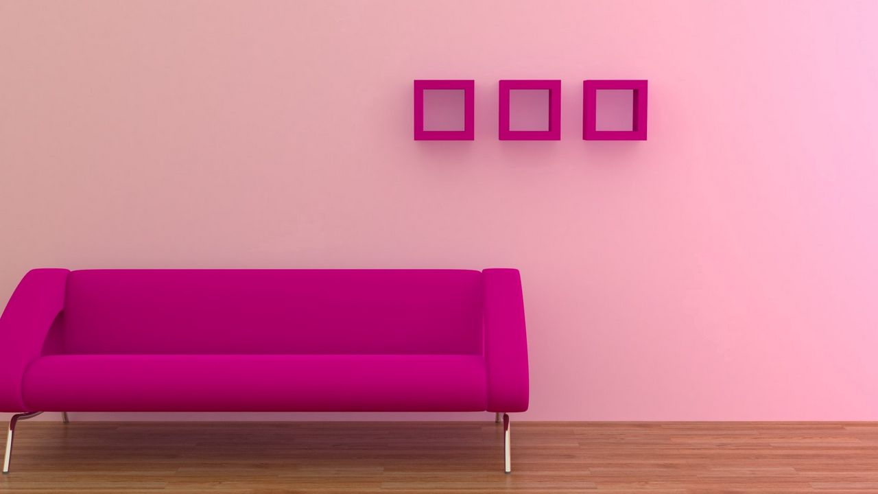 Wallpaper sofa, flooring, frames
