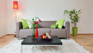 Preview wallpaper sofa, lamp, rug, style, interior, comfort