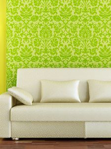 Preview wallpaper sofa, lamps, wall, wallpaper, style