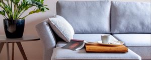 Preview wallpaper sofa, magazine, cup, interior