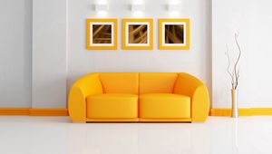 Preview wallpaper sofa, painting, vase, lamp